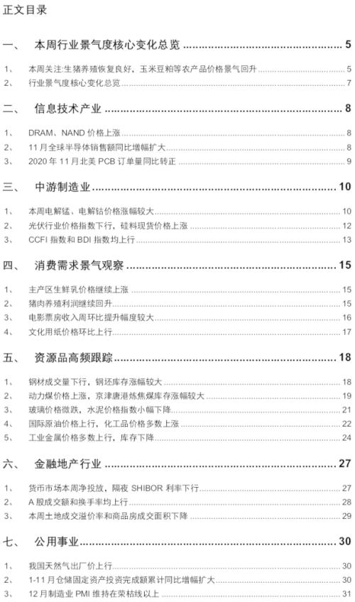 【招商策略】行業景氣觀察0106——全球半導體銷售額同比增幅擴大，農產品價格景氣上行