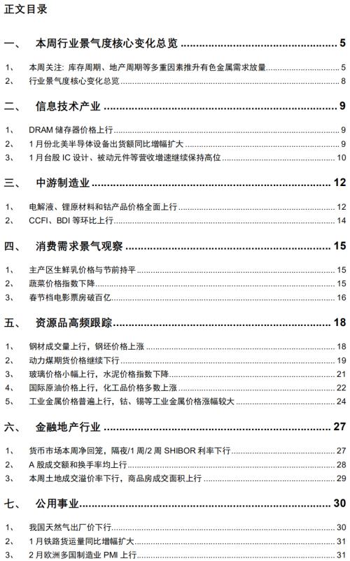 【招商策略】行業(yè)景氣觀察0224——北美半導(dǎo)體出貨額同比增幅擴大,金屬及化工品價格上漲